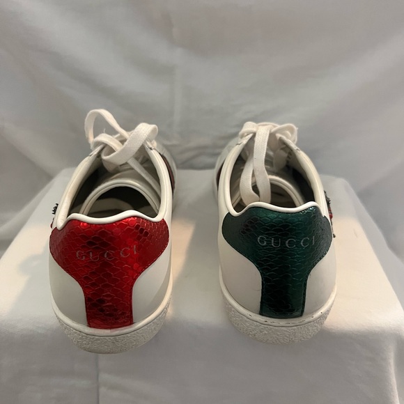 Gucci Ace Embroidered Arrow White/Red/Green Size 37 (7 US) - Picture 3 of 11